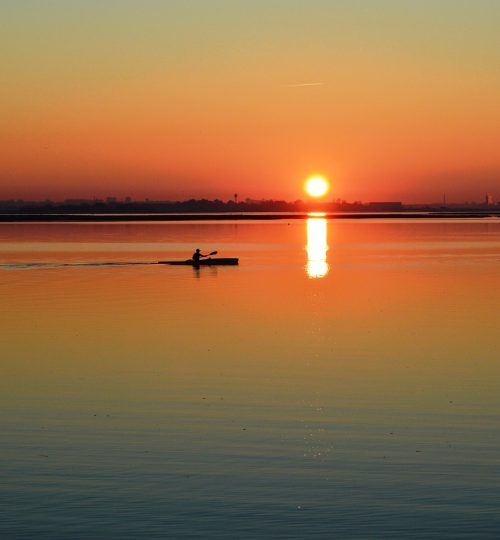 sunset, canoe, end of the day-728632.jpg